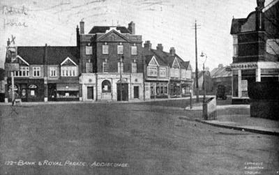 Bank & Royal Parade - possibly next to Blackhorse Lane